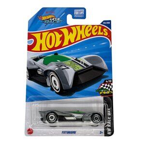 Hot Wheels Futurismo HW Race Day Series Green Silver Diecast Car 1:64